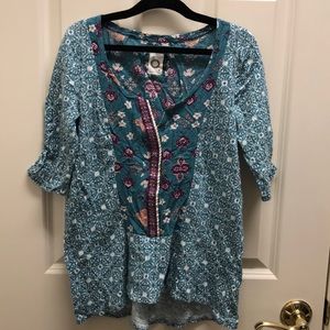 Anthropologie Floral Top, sz S